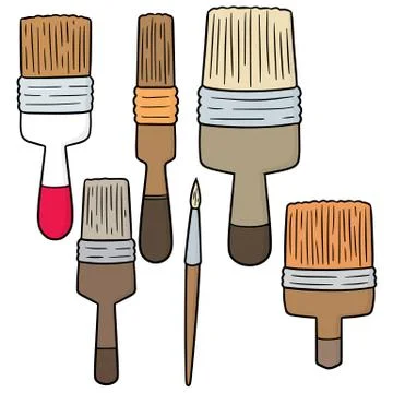 Vector set of paint brush Stock Illustration