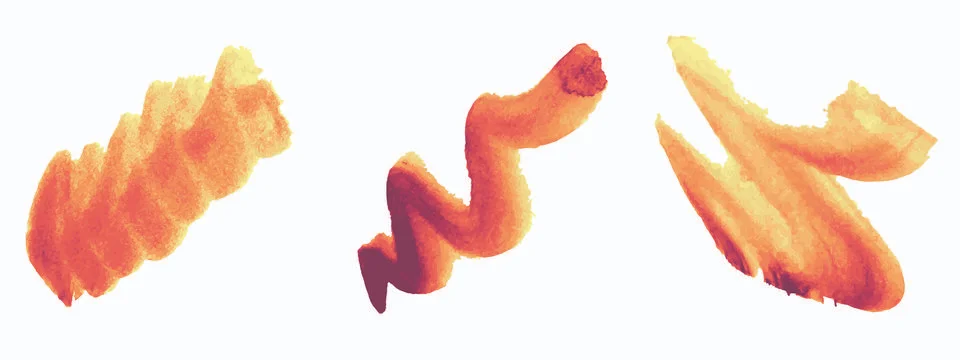 Vector set of paint brush strokes in random shapes Ilustración de archivo