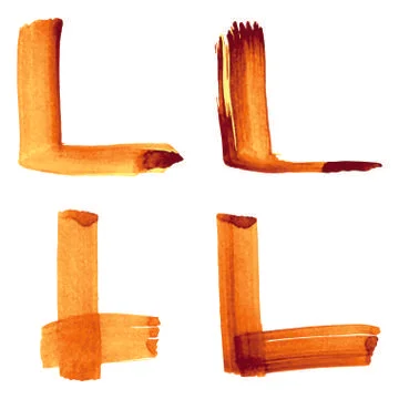 Vector set of paint strokes forming frame angle Stock-Illustration