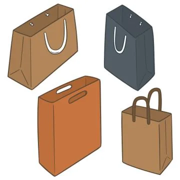 Vector set of paper bag Stock Illustration