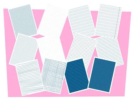 Vector set of paper Stock Illustration
