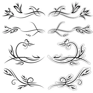 Vector set of patterns Illustrazione stock