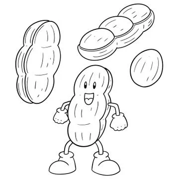 Vector set of peanut Stock Illustration
