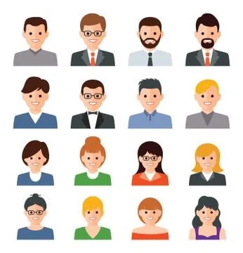 Vector set of people icons Stock Illustration