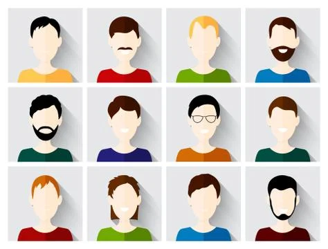 Vector set of people icons Stock Illustration