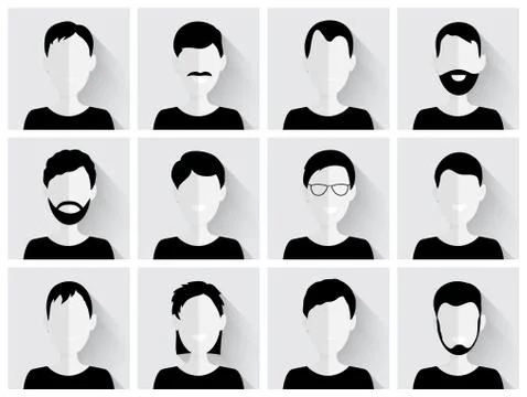 Vector set of people icons Stock Illustration