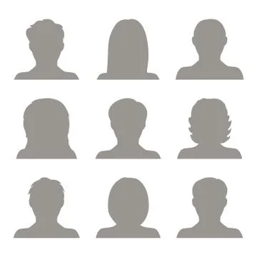 Vector set of people icons isolated on white background Stock Illustration