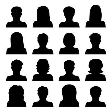 Vector set of people icons isolated on white background 스톡 일러스트