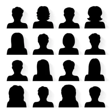 Vector set of people icons isolated on white background Stock Illustration