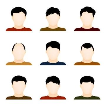 Vector set of people icons isolated on white background Stock Illustration