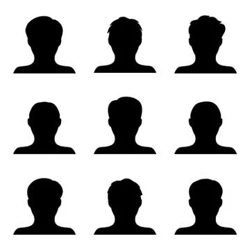 Vector set of people icons isolated on white background 스톡 일러스트