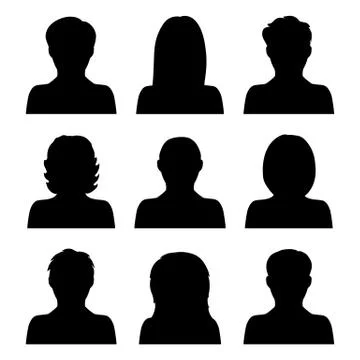 Vector set of people icons isolated on white background Stock Illustration