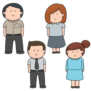 Vector set of people Stock Illustration
