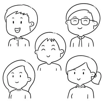 Vector set of people Stock Illustration