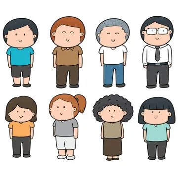 Vector set of people Stock Illustration