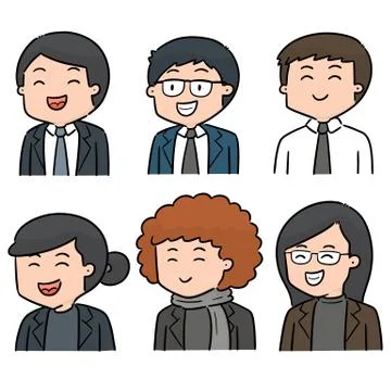 Vector set of people Illustrazione stock