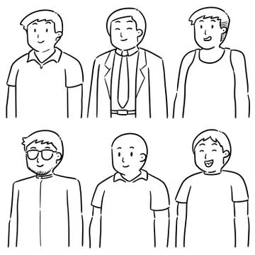 Vector set of people Illustrazione stock