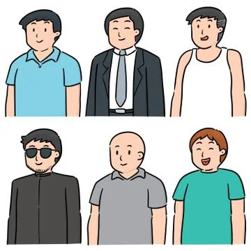 Vector set of people Stock Illustration