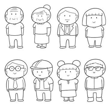 Vector set of people Stock Illustration