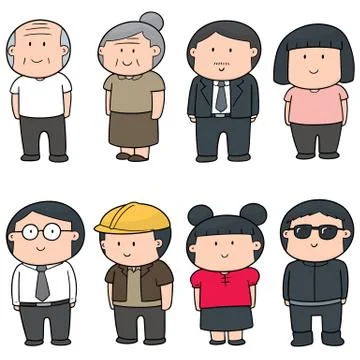 Vector set of people Stock Illustration