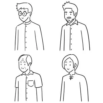 Vector set of people Illustrazione stock