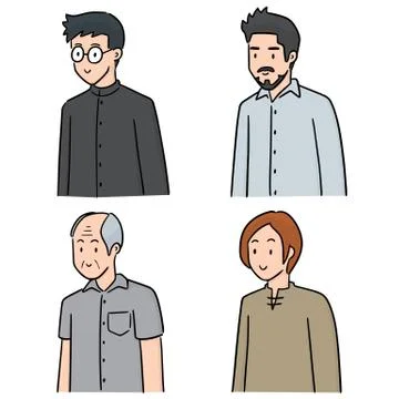 Vector set of people Stock Illustration
