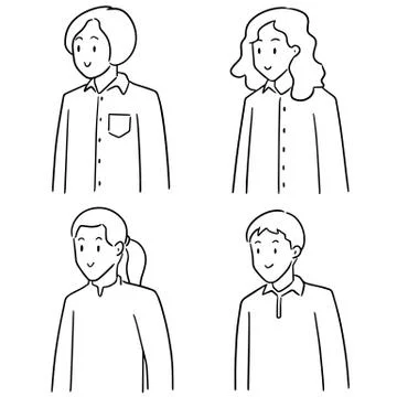 Vector set of people Stock Illustration