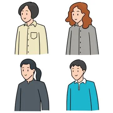 Vector set of people Stock Illustration