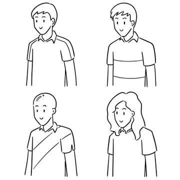 Vector set of people Stock Illustration