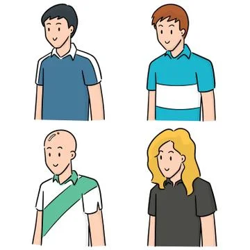 Vector set of people Stock Illustration