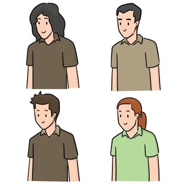 Vector set of people Stock Illustration