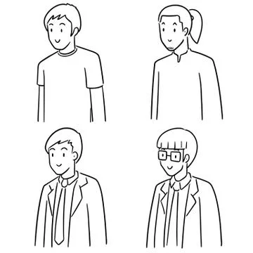 Vector set of people Stock Illustration