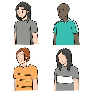 Vector set of people Stock Illustration