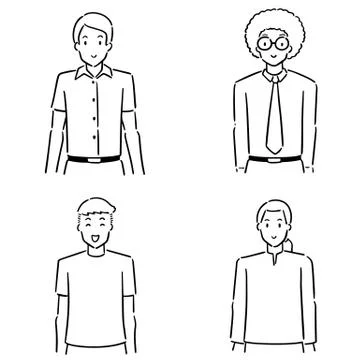 Vector set of people Stock Illustration
