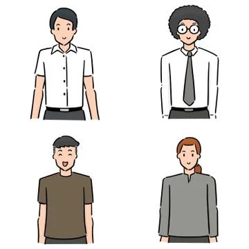 Vector set of people Stock Illustration