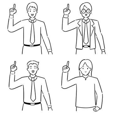 Vector set of people Stock Illustration