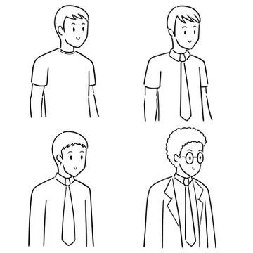 Vector set of people Stock Illustration