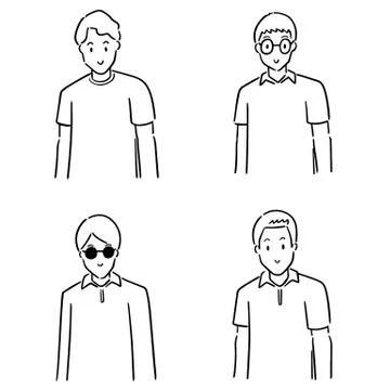 Vector set of people Stock Illustration