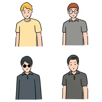 Vector set of people Stock Illustration