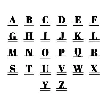 Vector set of personalized monograms isolated on white background. Creative l Stock Illustration