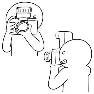 Vector set of photographers Stock Illustration