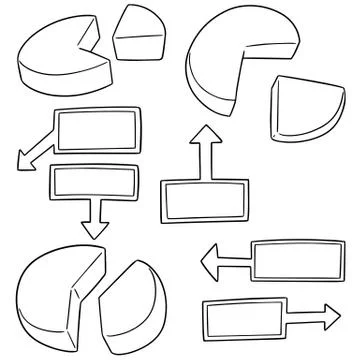 Vector set of pie chart Stock Illustration