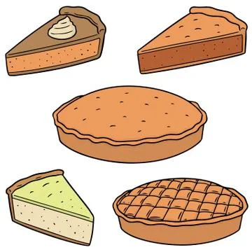 Vector set of pie Illustrazione stock