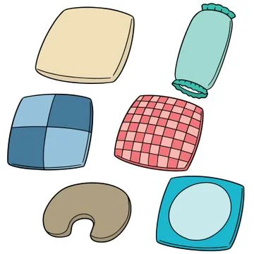 Vector set of pillow Illustrazione stock