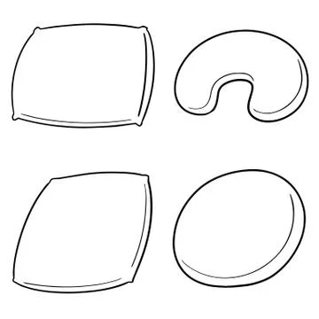 Vector set of pillow Stock Illustration