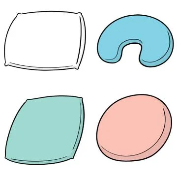 Vector set of pillow Stock Illustration