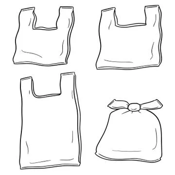 Vector set of plastic bag Stock Illustration