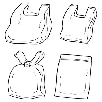 Vector set of plastic bag Stock Illustration