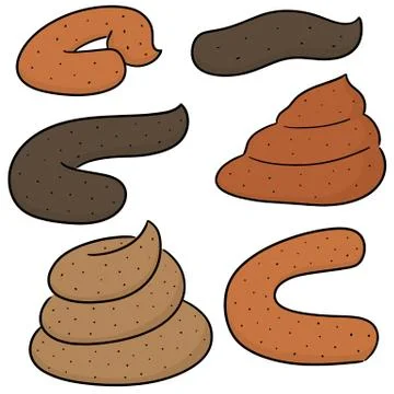 Vector set of poop Stock Illustration