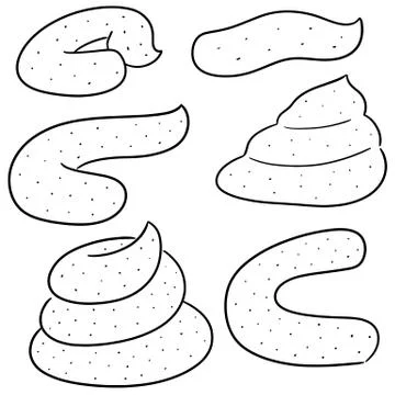 Vector set of poop Illustrazione stock